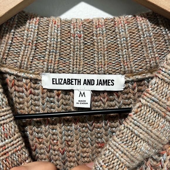 Elizabeth and James Orra Knit Multicolor Wool Cashmere Sweater M - Picture 4 of 9